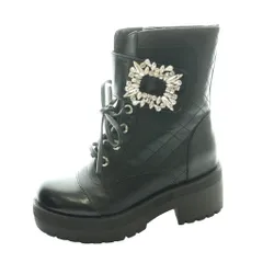 レディ Rady ビジュー付きキルティング厚底ブーツ ショート M 黒 ブラック /SS ■OS
