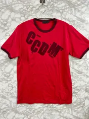 COMME CA DU MODE MEN コムサデモードメン ロゴプリント 4063072 Tシャツ レッド◆Size Lのサムネイル