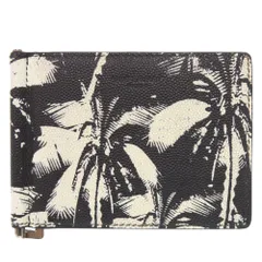 サンローランパリ パームツリー レザー ブラック 二つ折り財布 マネークリップ 黒 1576 SAINT LAURENT PARIS メンズ