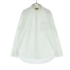 nano universe ナノユニバース 長袖 カッターシャツ S ホワイト Yシャツ メンズ 古着