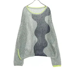美品 PAM パム 長袖 メッシュ ニット F グレー メンズ 古着のサムネイル