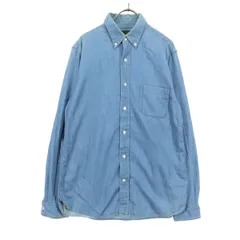 FREEMANS SPORTING CLUB フリーマンズスポーティングクラブ 日本製 長袖 ボタンダウン デニムシャツ 2 ブルー メンズ 古着のサムネイル