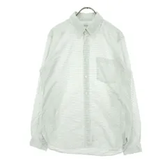 美品 green label relaxing グリーンレーベルリラクシング 総柄 長袖 ボタンダウンシャツ S ホワイト ユナイテッドアローズ メンズ 古着