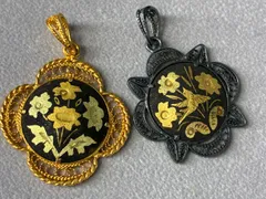 z229ヴィンテージ　象嵌　ペンダントトップ　ヴィンテージショップ　卸　アクセサリー