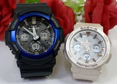恋人たちのGショックペアウォッチ G-SHOCK BABY-G ペア腕時計 カシオ 2本セット 電波ソーラー gショック GAW-100B-1A2JF BGA-2510-4AJF  ラッピング無料 手書きのメッセージカード 