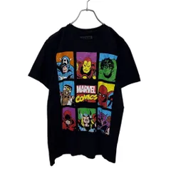 【MARVEL】 Comics Character Spider-Man Thor Hulk コミックス キャラクター集合Tシャツ S-5816