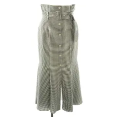 スナイデル SNIDEL フロントボタンマーメイドスカート ギンガムチェック 1 チャコール ホワイト /ES ■OS