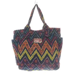 マークジェイコブス MARC JACOBS 総柄 トートバッグ ハンドバッグ 紫 パープル 紺