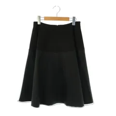 フォクシーニューヨーク FOXEY NEW YORK COLLECTION 切り替えデザインスカート ひざ丈 フレア 40 ブラック 37007 /DF ■OS ■SH