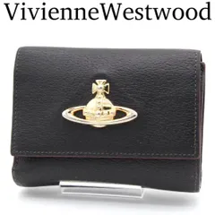 【美品】Vivienne エグゼクティブ がま口財布 三つ折 レザー ブラック