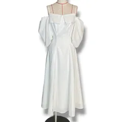 Her lip to ハーリップトゥ Papillon Stripe Shirt Dress ドレス ロングワンピース パフスリーブ ボリューム 袖取り外し可 ホワイト 白 サイズM レディース 春 夏 ゴーゴー古着マルイ北千住店 23 No.2057