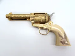 SMG規格 COLT'S PT FA MFG CO HARTFORD コルト SAA45 STAGECOACH 駅馬車モデル モデルガン ゴールドメッキ塗装 シリンダー封鎖 保Nのサムネイル