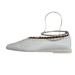 JILSANDER(질산더) 플랫 슈즈 39 여성 발레리나 JS30217A 화이트 가죽