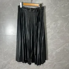ZARA ザラ フェイクレザー ロング プリーツ スカート 巻きスカート M