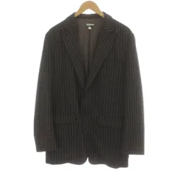 ポールスミスジーンズ Paul Smith JEANS テーラードジャケット ウール L チャコールグレー ストライプ柄 長袖 シングルブレスト /GP