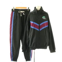 ナイキ NIKE NSW HBR-S WVN LND JKT×NSW HBR-S WVNLNDTRACKPNT セットアップ ジャケット トラック ジップアップ パンツ S ブラック /HK ■OS