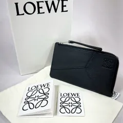 【美品】LOEWE ロエベ パズル フラグメントケース カードホルダー 財布 レザー ブラック 箱付き