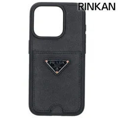 プラダ  1ZH181 iPhone 15 Pro トライアングルロゴサフィアーノアイフォンケース メンズ