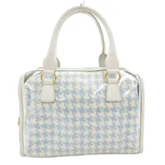 フェイラー FEILER クリアハンドバッグ インナーバッグ付 ミニボストン シュニール織 青 ブルー /AE