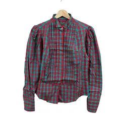 KENZO(ケンゾー) 長袖シャツブラウス レディース グリーン×レッド×イエロー チェック柄のサムネイル