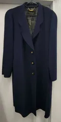 ★美品　✨カシミヤ100%✨ Cremona ロングコート 紺 9号 モードバリエ　昭和レトロ　百貨店取り扱いブランド