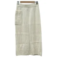ATON(エイトン) ロングスカート サイズ02 M レディース - アイボリー マキシ丈/ニット