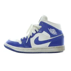 ナイキ NIKE WMNS Air Jordan 1 Mid スニーカー シューズ ミドルカット Kentucky Blue  青 白 ホワイト 23.5cm BQ6472-104 /RI ■OS