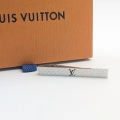 極美品 ルイヴィトン ネクタイピン パンスクラヴァット シャンゼリゼ シルバー LVロゴ M65042 箱付き
