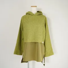 未使用 Ameri アメリ RECOVER WAFFLE HOODIE リカバー ワッフル フーディ パーカー プルオーバー 長袖 ノースリーブ セット ライムのサムネイル