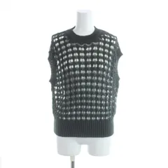ミズイロインド mizuiro ind pattern knitting c/neck vest ニットベスト セーター ダークグレー /AB ■OS
