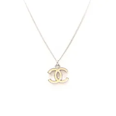 CHANEL シャネル ネックレス CCネックレス シルバー ベージュ