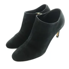 セルジオロッシ Sergio rossi ブーティ スエード 36.5 黒 ブラック /SS ■OS