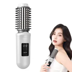 ストレートブラシ コードレス ヒートブラシ コードレス ロールブラシアイロン ヘアアイロン マイナスイオン搭載 低ダメージ ブラシアイロン 熱ヘアブラシ 火傷防止 静電気防止 軽量 コンパクト 170℃?210℃ 3段階温度設定可能 30s  64e8d2b2