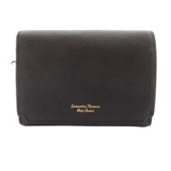 サマンサタバサプチチョイス Samantha Thavasa Petit Choice インサイドバイカラー 二つ折り財布 ロゴ 黒