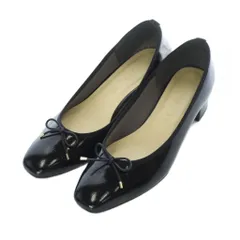 ルタロン Le Talon 3.5cmスクエアバレエパンプス チャンキーヒール リボン 23cm 黒 ブラック 25181820322510 /RI ■OS