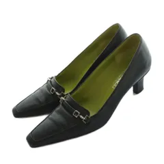 ブルーノマリ BRUNO MAGLI パンプス スクエアトゥ ビット金具 36 23.0cm 黒 D01513 /MI ■OS