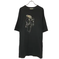 Yohji Yamamoto POUR HOMME ヨウジヤマモト プールオム 21AW  コットン天竺オーバーサイズカラテプリントTシャツ HX-T94-077 ブラック 3のサムネイル