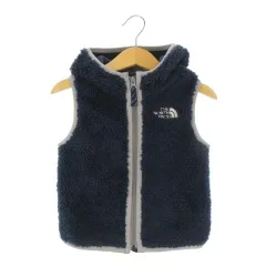 ザノースフェイス THE NORTH FACE フリースベスト ベビー 子ども服（男の子用） 90 紺 ネイビー ノースリーブ フード付き ジップアップ /AH16 ■GY99