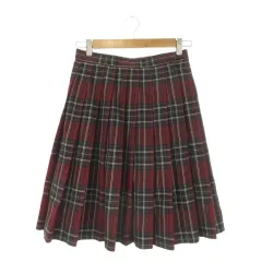 イーストボーイ EAST BOY プリーツスカート 子ども服（女の子用） 69 赤 レッド 紺 ネイビー チェック柄 プリーツ 膝丈 /CK54 ■GY99