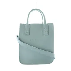 ズッカ zucca ショルダーバッグ ハンドバッグ 水色 エンボスロゴ ミニサイズ レザー /RI ■OS