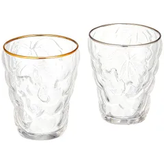 【新品】 アデリア(ADERIA) グラス ペアセット ぶどうのグラス ゴールド&プラチナ [ペアギフト/コップ/タンブラー/化粧箱入] 日本製 S-6119 1