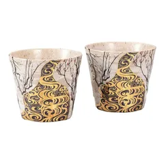 【新品】 九谷焼いわたや ペア焼酎カップ･光琳梅 K9-1132 1