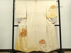 平和屋着物■訪問着　文箱草花文　暈し染め　金彩　正絹　逸品　CABF2894ze