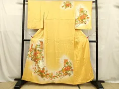 平和屋着物■訪問着　駒刺繍　花車文　暈し染め　金彩　正絹　逸品　DABD6970cm