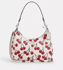COACH コーチ　テリ ホーボー バッグ・チェリー プリント