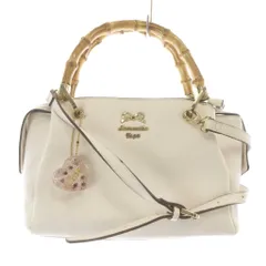 サマンサベガ Samantha Vega バンブーハンドル ショルダーバッグ ハンドバッグ 2way 白