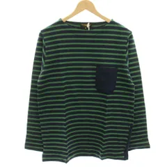 アボンタージ A VONTADE タグ付き カットソー Tシャツ 長袖 ボーダー M 緑 グリーン 紺 ネイビー VTD-0300 /HN のサムネイル