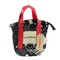マリメッコ marimekko MARIMADE FROTEINEN ハンドバッグ ロゴ 黒 ブラック 白 ホワイト 赤 レッド /AN15のサムネイル
