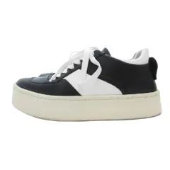 エンポリオアルマーニ EMPORIO ARMANI スニーカー シューズ バイカラー ロゴ UK4 黒 ブラック 白 ホワイト /JS ■GY19のサムネイル