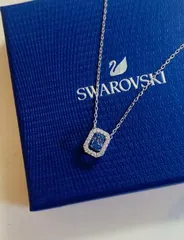 新品 スワロフスキーSwarovskiUna ネックレス オクタゴンカットブルー